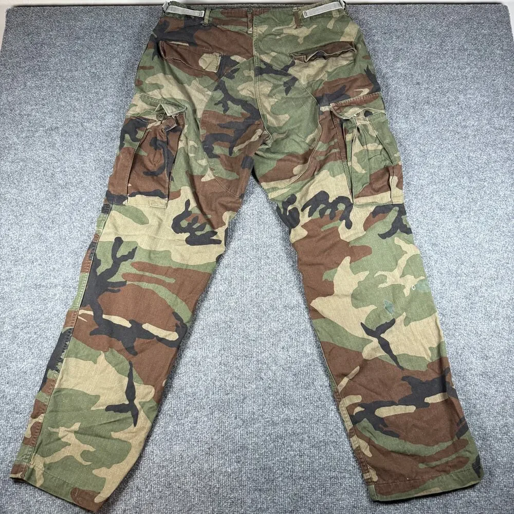 Vintage U.S. Army Woodland Camouflage Cold Weather Pants Medium Regular 31 x 32 - Picture 3 of 11